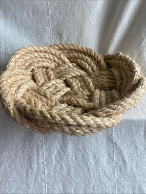 Natural Braided Jute Decorative Bowl - Neutral